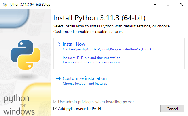 4. Selezione di "Install Now"